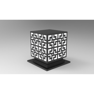 DTC.001.03 Lampe pilier LED en aluminium et acier inoxydable pour portail de jardin avec base E27 et indice de protection IP65 - Product Image 2