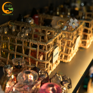 Customizable Portable Open Weave Water Hyacinth <b>Storage</b> <b>Basket</b> with Chalkboard Label for Home Use in Vietnam - Product Image 3