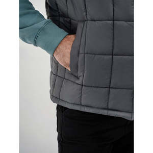Blouson matelassé sans manches KRAZ avec fermeture éclair, coupe-vent, à capuche, pour activités de plein air, pêche, grande taille, vêtement de travail en toile, polyester, tricoté, tissé - Product Image 4