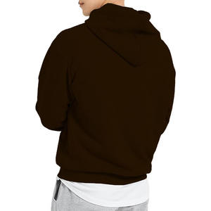 เสื้อฮู้ดและสเวตเตอร์ของผู้ชายเสื้อสวมหัวทรงหลวมโอเวอร์ไซส์ผ้าคอตตอนสีเรียบ - Product Image 6