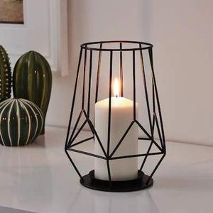 Bougeoirs vintage en métal et fer, ensemble de lampe et bougeoir pour la décoration de table de mariage, moule à bougie - Product Image 2