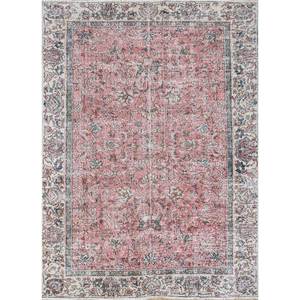 Alfombra de Lana Anudada a Mano Vintage Pae-2175, Grande, con Diseño Floral Rojo y Naranja, para Sala de Estar, Pasillo, Dormitorio de Adolescentes, Rectangular - Product Image 1