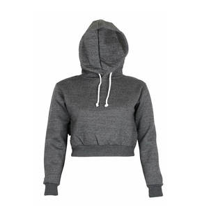 Sudaderas con capucha recortadas para mujer, precio al por mayor, sudadera elegante con estampado gráfico personalizado de Standard International - Product Image 4