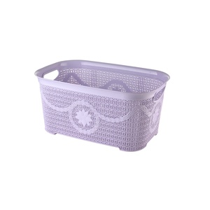 Cesta de Plástico Multiusos con Diseño Tejido de 20000 ml, con Asas, Organizador de Almacenamiento Duradero para Artículos de Baño y Ropa - Product Image 1