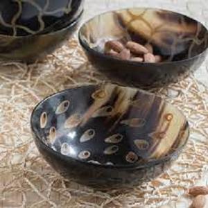 Natural Solid Buffalo Horn <b>Salad</b> <b>Bowl</b> with <b>Servers</b> Set High Polished Home Decoration for Fruits <b>Salad</b> Animal Style - Product Image 3