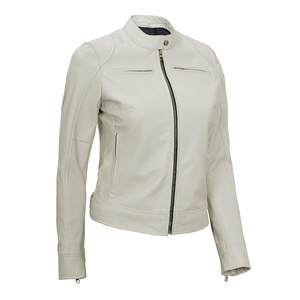 Outerwear Fashion Style Model Casual Leather Women's Jackets Premium Quality Product Women's Leather Jackets - Product Image 3