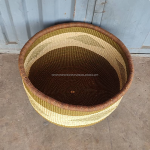 ตะกร้าทอแบบมีหลายสีทำด้วยมือตะกร้าสานจากหญ้าทะเลสไตล์แอฟริกัน - Product Image 3