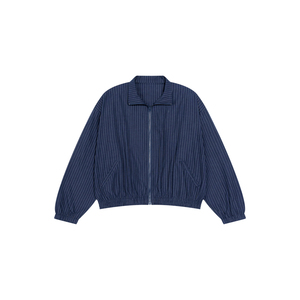 Veste de survêtement unisexe à capuche zippée intégrale rayée – Coupe ajustée légère, coupe-vent, respirante, grandes tailles, logo imprimé, style automne - Product Image 1