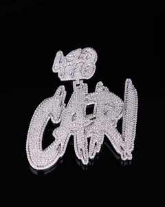 Colgante con Inicial de Diamante Moissanite VVS de Plata de Ley 925 para Hombre, Joyería de Estilo Hip Hop con Letra y Número Personalizados - Product Image 1