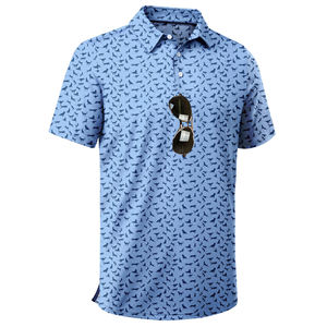 Polo de Golf de Manga Corta de Alto Rendimiento para Hombre al por Mayor, Tejido Atlético Transpirable y Absorbente de Humedad, Tinte Liso - Product Image 1