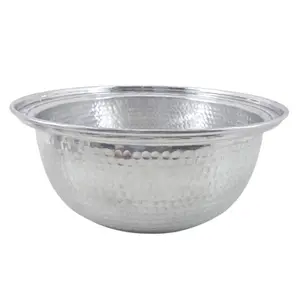 금속 라운드 그릇 니켈 가정용품 호스텔 그릇 주방 용품 요리 도매 가격 멀티 디자인 맞춤형 라운드 샐러드 그릇