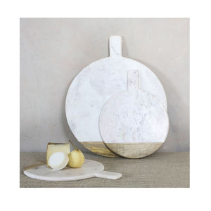 Planche à découper en bois Lot de 3 avec poignées pour décoration de cuisine Planche à découper en bois de forme carrée pour salon - Product Image 5