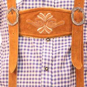 Lederhosen en cuir véritable sur mesure pour hommes, vente en gros, longueur genou, séchage rapide, respirant, pantalon décontracté pour l'Oktoberfest - Product Image 4
