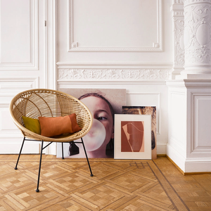 เก้าอี้หวาย Boho ทำด้วยมือเก้าอี้เท้าแขนหวายธรรมชาติเป็นมิตรต่อสิ่งแวดล้อมเฟอร์นิเจอร์สำหรับห้องนั่งเล่นระเบียงหรือมุมอ่านหนังสือ - Product Image 3