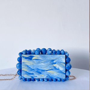 <b>Festive</b> marble hand clutch at wholesale, stylish party wear stone purses bulk, elegant designs, premium quality handmade <b>bags</b>. - Product Image 6