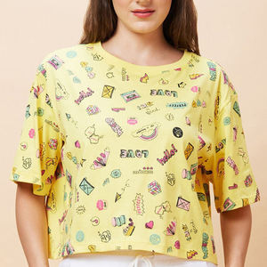 Summer Casual Wear T-shirts de qualité supérieure pour les femmes Léger Matériau durable Léger Boxy T Shirts - Product Image 1