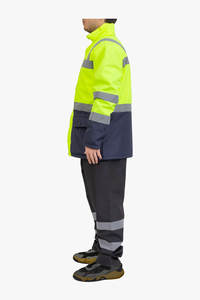 High Visibility Breathable Comfortable Jacket Reflective <b>Strips</b> Customizable Workwear Waterproof Bulk Supply - Product Image 3