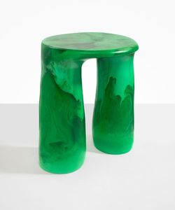 โต๊ะเรซินสีน้ำตาลแบบหมุนได้ทำมือทันสมัยโต๊ะวางสลัดทนทานสำหรับใช้ในบ้านในครัวเรือนใช้ในบ้านงานเลี้ยงที่มีสีสัน - Product Image 5