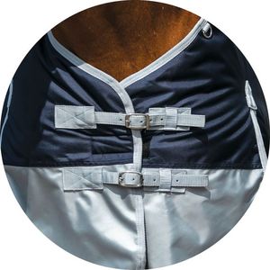 Couverture d'extérieur pour chevaux de haute qualité, personnalisable, imperméable, respirante, en nylon ripstop, produit équestre - Product Image 4