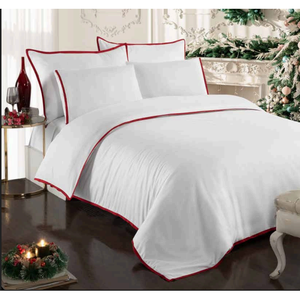 Parure de lit de luxe 6 pièces pour très grand lit, 100 % coton, style moderne, housse de couette XL, drap-housse, taies d'oreiller Oxford pour usage domestique - Product Image 5