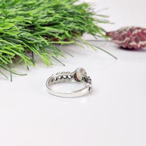 แหวนเงินโอปอลจากดีไซเนอร์ชาวเอธิโอเปียอัญมณีน้ำหนักเบาสำหรับงานแต่งงานและงานเลี้ยง - Product Image 3