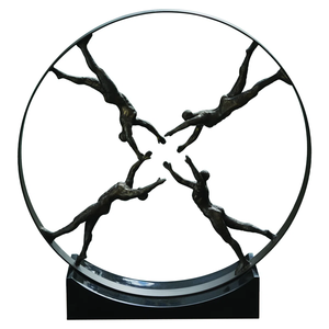 En forme de coeur moderne en aluminium Sculpture accessoires objet or enduit Table décor salon table métal décoratif bureau - Product Image 6