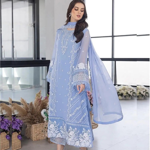 100% Pure Best Selling Eco-Friendly <b>Ladies</b> Dress Lawn Shalwar Kameez Dupatta Multi-Design Higher Quality Casual Dresses - Product Image 5