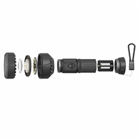 Lampe torche laser blanche multifonction, lampe de poche LED en alliage d'aluminium, lampe de recherche portative, lampe de secours pour le camping en plein air