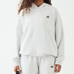 Ensemble sweat à capuche en molleton de coton surdimensionné et pantalon de survêtement à jambes larges pour femmes, streetwear, coupe décontractée, logo personnalisé, vente en gros, OEM, survêtements pour femmes - Product Image 2