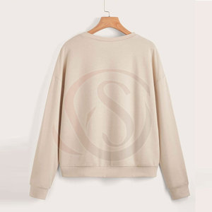Sweat-shirt d'hiver pour femme, col rond, imprimé sur le devant, en mélange polyester/coton, doublé, séchage rapide, respirant, manches longues - Product Image 2