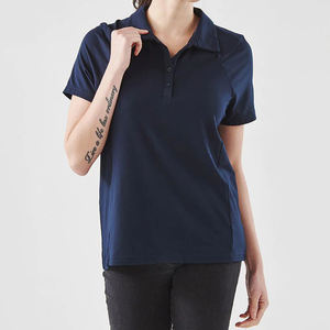 Camiseta de polo de mujer personalizada de alta calidad, camiseta informal de personal con tejido de punto transpirable, estilo formal y logotipo personalizado - Product Image 1