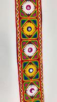Ribete de encaje suave con bordado de lentejuelas de espejo de múltiples hilos, 80 mm, a la moda, Dhupian, color personalizado, ofertas para chaquetas indias y pakistaníes