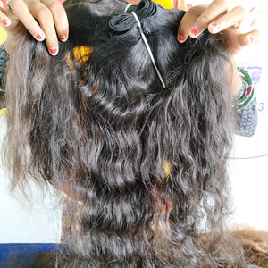 Extensiones de cabello humano indio ondulado de 8-32 pulgadas, extensiones de cabello virgen natural Remy, calidad superior, precio al por mayor - Product Image 1