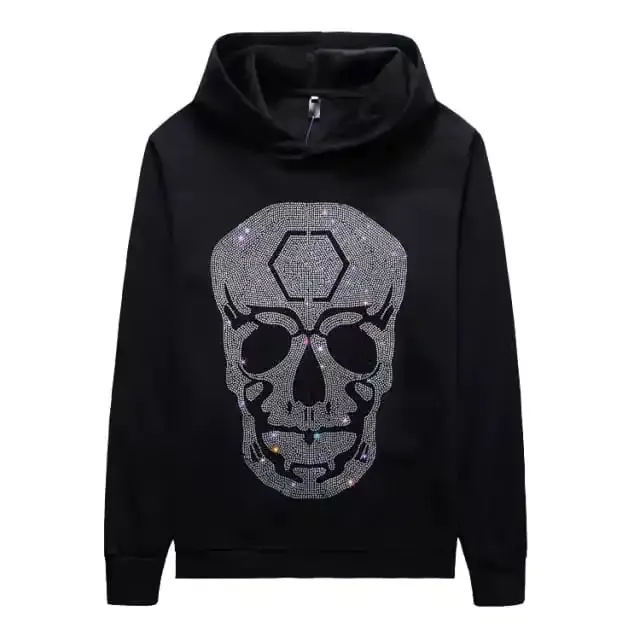 Oem imalatı özelleştirmek taklidi logosu Hoodie erkekler Zip Up moda Rhinestone hoodie Huzaifa ürünleri tarafından (PayPal doğrulanmış)