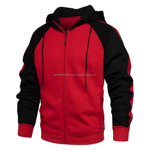 เสื้อฮู้ดดี้ผู้ชายแบบหนา ผ้าคอตตอน 100% บุซับในอุ่น ซิปสองทาง แต่งลายปะแบบดิสเทรส สำหรับฤดูหนาว ซิปแบบรูดขึ้น-ลง ผ้าคอตตอนผสม - Product Image 4