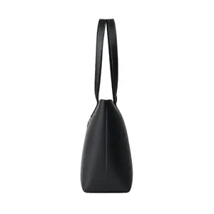 Sac fourre-tout pour femme Rays Creation, noir, longue poignée, en cuir PU, fermeture éclair, style normcore/minimaliste, usage quotidien - Product Image 3