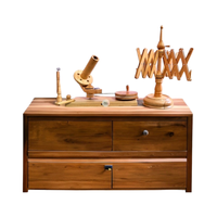 Ensemble de dérouleur de fil en bois simple fait à la main avec dérouleur de pelote et porte-pelote pour accessoires de couture