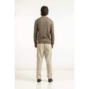 Suéter de Punto para Hombre, Corte Regular, 100% Algodón, con Capucha, Cierre de Cremallera y Decoración con Estampado/Padrón/Rayas para Primavera - Product Image 3