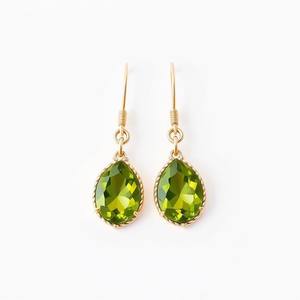 Pendientes de joyería de plata de ley 925 con piedra de Peridoto, mayorista de joyería de plata, pendiente de plata fina - Product Image 6