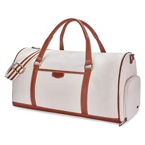 Venta caliente portátil de gran capacidad PU Durable Weekender Bolsa De noche moda gimnasio deportes viaje bolsa de lona - Product Image 1