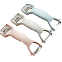 Premium roestvrijstalen duurzame ergonomische huishoudelijke dubbele handmatige schilmes voor aardappelen, komkommers, fruit en groenten