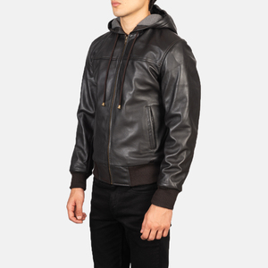 Men's New Fashion Casual Wear Leather <b>Jacket</b> Solid Color Comfortable Streetwear with Front Logo - Product Image 4