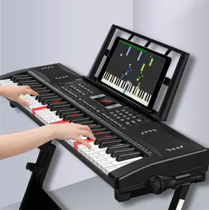 Đồ chơi âm nhạc Bàn phím 61 phím Bàn phím kỹ thuật số organ điện tử Đồ chơi nhạc cụ xách tay Microphone bàn phím trên bán