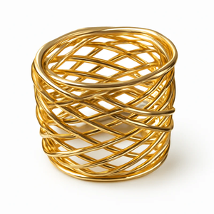 Anillo de Servilleta de Metal Elegante de Fabricante Confiable, Accesorio Decorativo para la Mesa para Eventos de Cena Formales y Estilo de Decoración del Hogar - Product Image 3