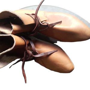 Chaussures Vintage pour Hommes en Cuir Véritable 100% 2024, Uniforme de Reproduction Médiévale, Logo Personnalisé - Product Image 1