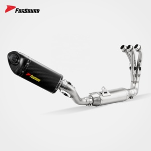 Sistema de Escape para Motocicleta Forsound, <span class=keywords><strong>Precio</strong></span> de Fábrica al por Mayor, Silenciador de Fibra de Carbono Akrapovics, Sistema Slip-on para MT-<span class=keywords><strong>09</strong></span> MT09 - Product Image 5