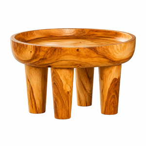 Wholesale Premium <b>Solid</b> Suar <b>Wood</b> Modern Organic Vessel Coffee Table Honey Finish 4-Leg Sculpt Living Room Furniture - Product Image 1