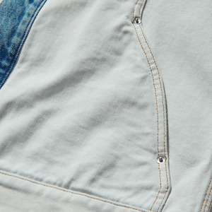 เสื้อแจ็คเก็ตมอเตอร์ไซค์ผู้ชายสุดเท่ สีทูโทน ผลิตจากผ้าฝ้ายออร์แกนิค 100% รุ่นเดือนสิงหาคม 2026 ทนทานด้วยเทคนิคการซักแบบแคนวาส ปิดด้วยซิป ไซส์ XS - Product Image 4