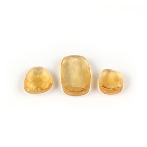 Piedra preciosa suelta de citrino Natural de alta calidad, corte de briolette facetado con borde tallado, Color amarillo para la fabricación de joyas - Product Image 4