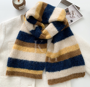 Écharpe en mélange de laine tricotée de couleur unie pour femmes, longue enveloppe douce et durable pour les voyages de bureau pour les cadeaux d'hiver - Product Image 2